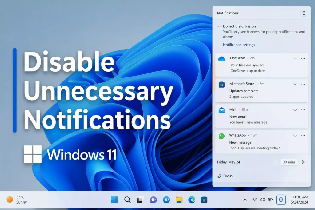 Disable Unnecessary Notifications in Windows 11