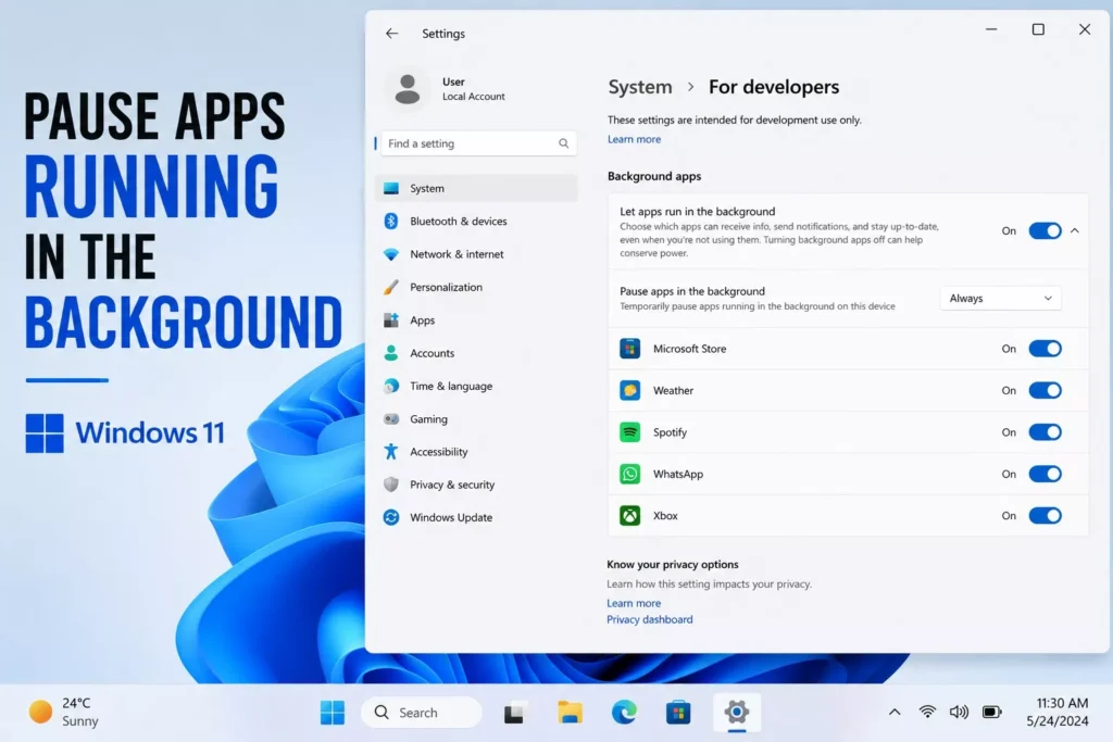 Pause Apps Running in the Background