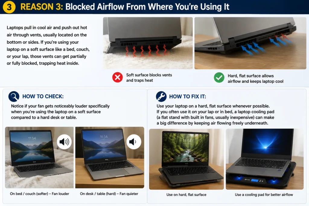 Blocked Airflow From Where You're Using It
