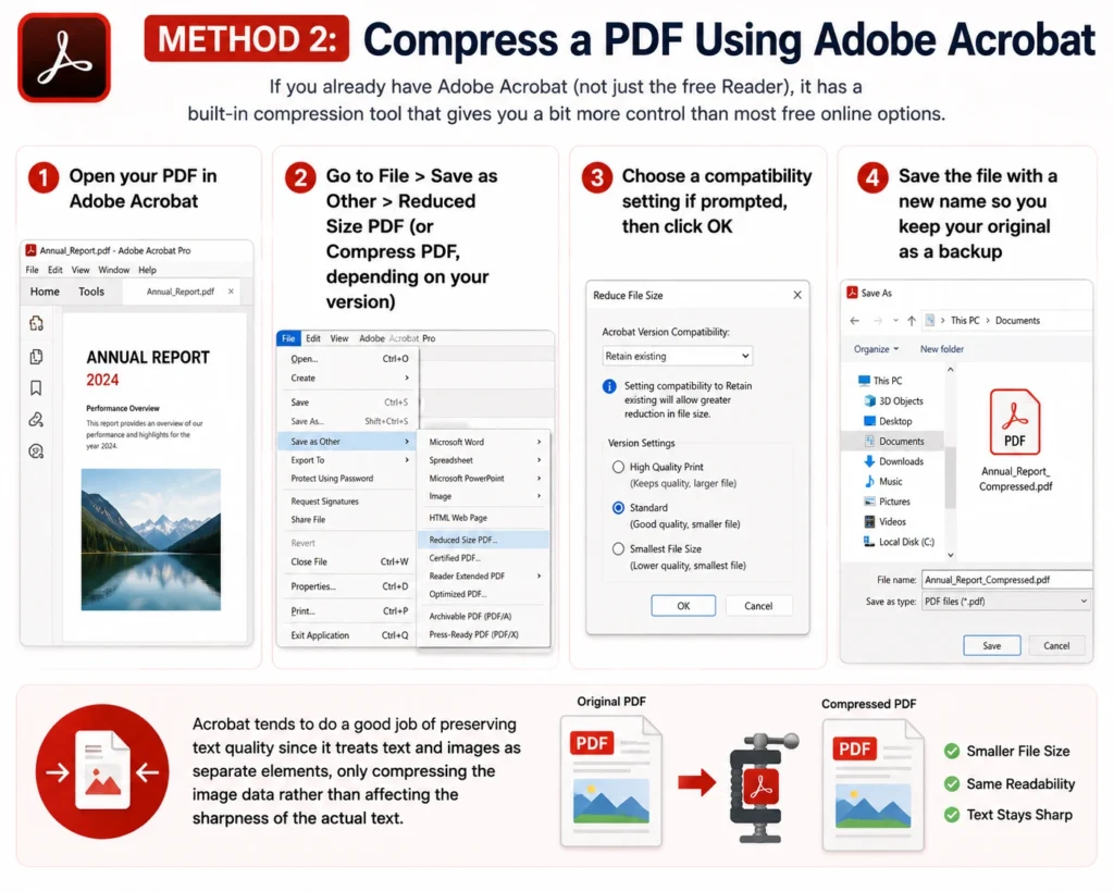 Compress a PDF Using Adobe Acrobat