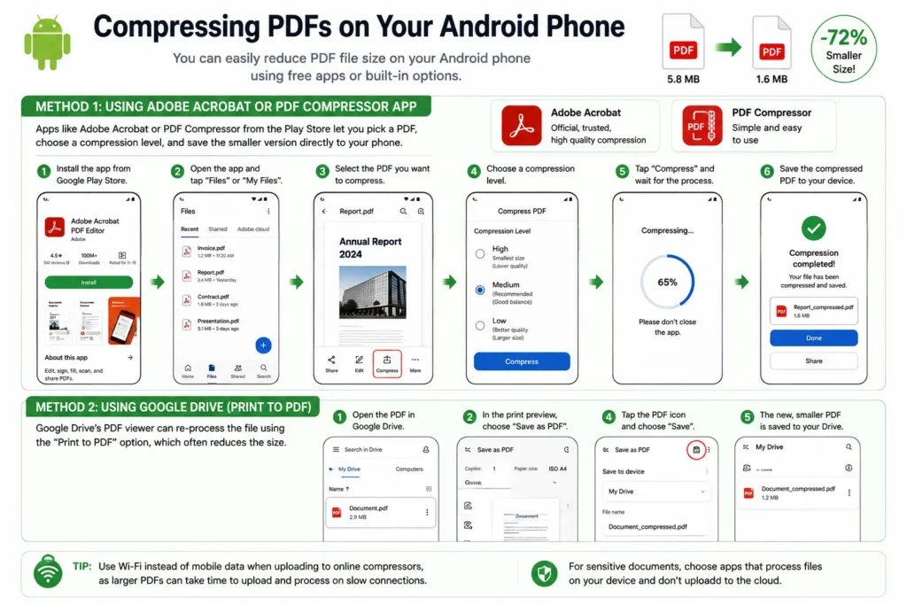 Compressing PDFs on Your andriod