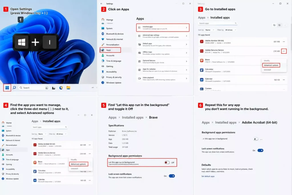 How to Stop Apps from Running in the Background on Windows 11 Disable Background Apps from Windows 11 Settings