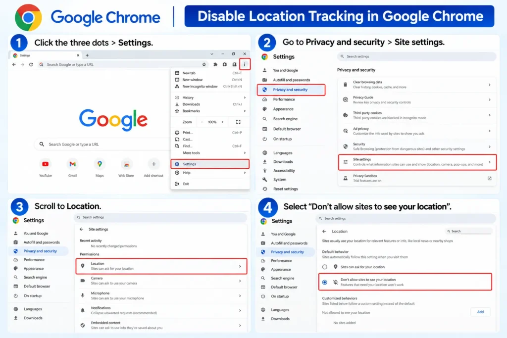 How to Disable Location Tracking on Windows 11 Disable Location Tracking in Your Browser