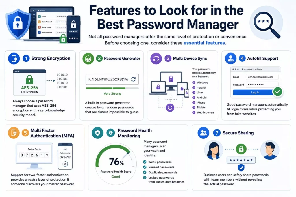 Features to Look for in the Best Password Manager