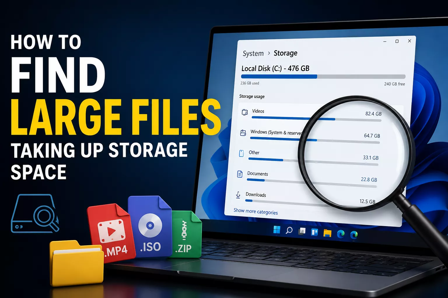 How to Find Large Files Taking Up Storage Space
