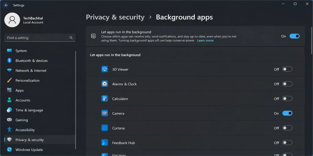 How to Stop Apps from Running in the Background on Windows 11 Manage Background App Permissions via Privacy Settings