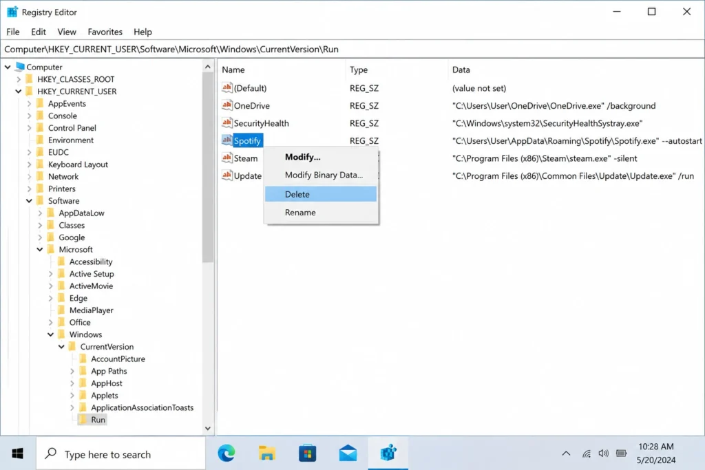 How to Disable Startup Apps Without Task Manager Registry Editor ( For Advanced Users
