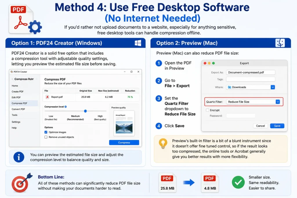 Use Free Desktop Software (No Internet Needed)